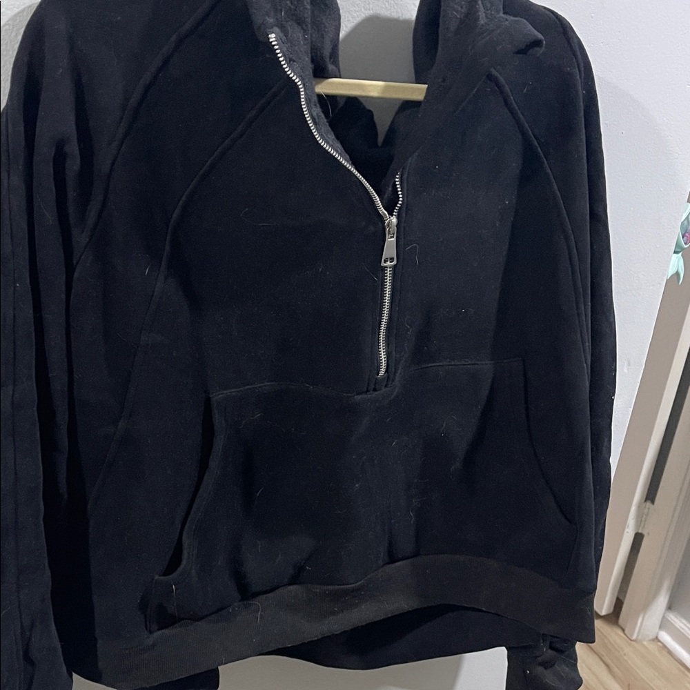 Black Half-Zip Hoodie